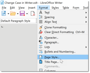 How to Change the Orientation of ALL pages in LibreOffice Writer - Just ...