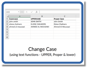 Change Case in Excel (using Functions) link