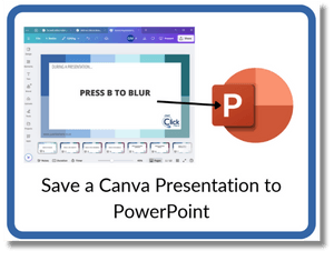 Convert a canva presentation to powerpoint link