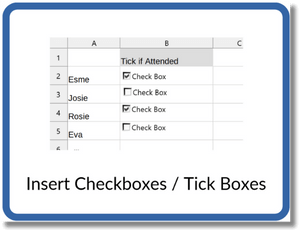 Insert Checkboxes in LibreOffice Calc Image