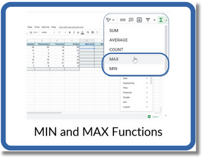 MIN & MAX Functions in Sheets image