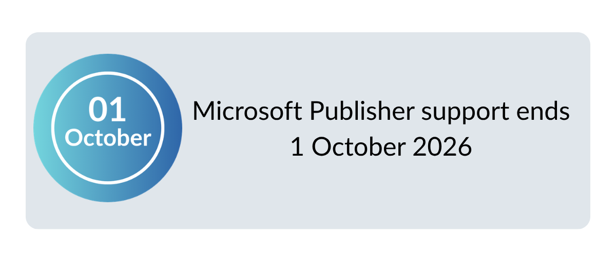 Publisher support ends 1 October 2026